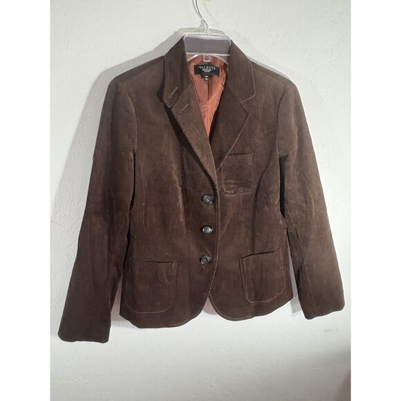 Talbots Woman’s Petite Sz 10P Corduroy Brown Jacket, Lined 3 Buttons, Pockets - Picture 1 of 9